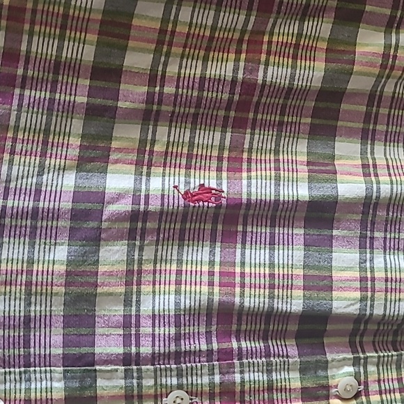 Vintage Polo Ralph Lauren Blaire Classic Fit Plaid Oxford 100% Cotton Shirt Sz L - Picture 3 of 5